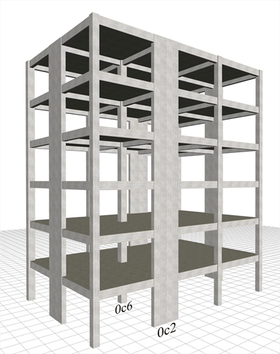 Εικόνα 6.4.2-1: Φορέας μόνο με περιμετρικά τοιχία και υποστυλώματα, μελέτη <B_642-1>