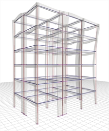 Εικόνα 6.4.2-4: 3<sup>η</sup> ιδιομορφή: Tx=0.456 sec, Cx=0.5%, Cy=0.0%