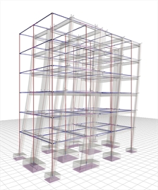 Εικόνα 6.4.2-18: Μετακινήσεις φορέα για σεισμό κατά x δmax=23.9 mm