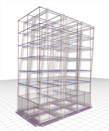 Εικόνα 6.4.2-23: Μετακινήσεις φορέα για σεισμό κατά x δmax=16.4 mm