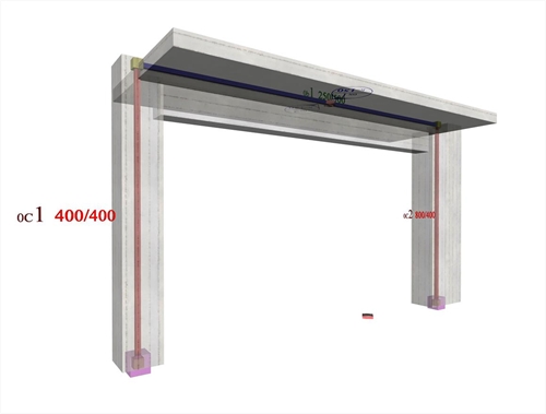 Εικόνα 5.1.3-2: Το πλαίσιο του παραδείγματος χωρίς στερεά σώματα με το 100% των ελαστικών δυσκαμψιιών