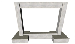 Δίστηλο πλαίσιο με πέδιλα και συνδετήρια δοκό <br/><μελέτη: foundation120>