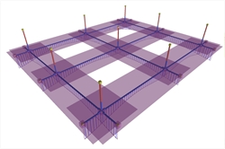 Μορφή κατανομής τάσεων εδάφους σε θεμελίωση με κοιτόστρωση